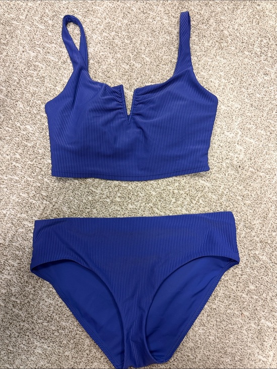 CALIA by Carrie Underwood Other - CALIA by Carrie Underwood Royal Blue Ribbed Bikini Set
